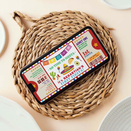 シエスタフィエスタの最初の誕生日チケットに時間がない 招待状