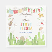 シエスタフィエスタメキシコの最初の誕生日に時間がない スタンダードランチョンナプキン (正面)