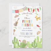 シエスタフィエスタメキシコの最初の誕生日に時間がない 招待状 (正面)