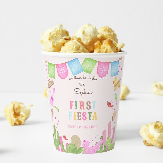 シエスタフィエスタメキシコの最初の誕生日に時間がない 紙コップ