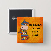 シエスタメキシコ牛のボタン 缶バッジ (正面&裏面)