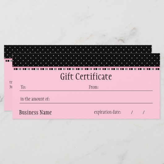 シエスタモーテルギフト証明書 (正面/裏面)