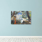 シエスタリラックス(女の地中海の庭) キャンバスプリント (インサイチュ (ウッドフロア))