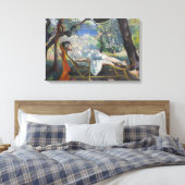 シエスタリラックス(女の地中海の庭) キャンバスプリント (インサイチュ (寝室))