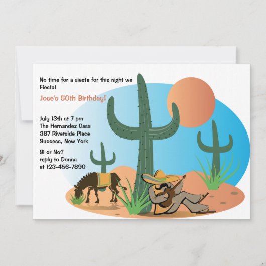 シエスタ招待状 招待状 (正面)