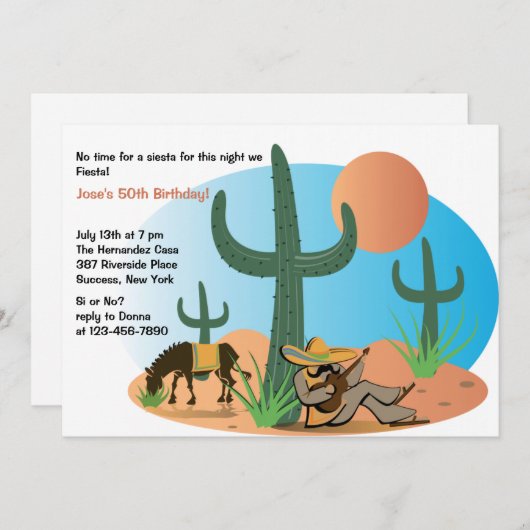 シエスタ招待状 招待状 (正面/裏面)