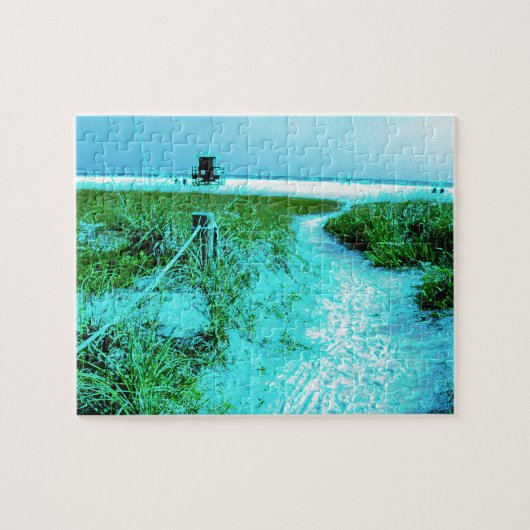 シエスタ鍵ビーチインカラードエッジをテーマにした贈り物 ジグソーパズル (横)
