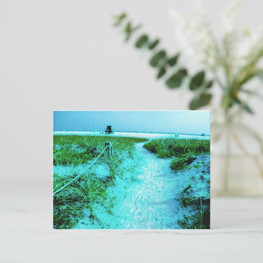 シエスタ鍵ビーチカラーエッジをテーマにしたギフト ポストカード (スタンド正面)