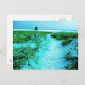 シエスタ鍵ビーチカラーエッジをテーマにしたギフト ポストカード (正面/裏面)