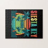 シエスタ鍵ビーチフロリダFLヴィンテージ気化波 ジグソーパズル (横)