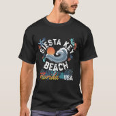 シエスタ鍵ビーチ，フロリダ州USA Tシャツ (正面)