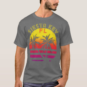 シエスタ鍵フロリダウエストコーストビーチサンセットパームトレホテル Tシャツ
