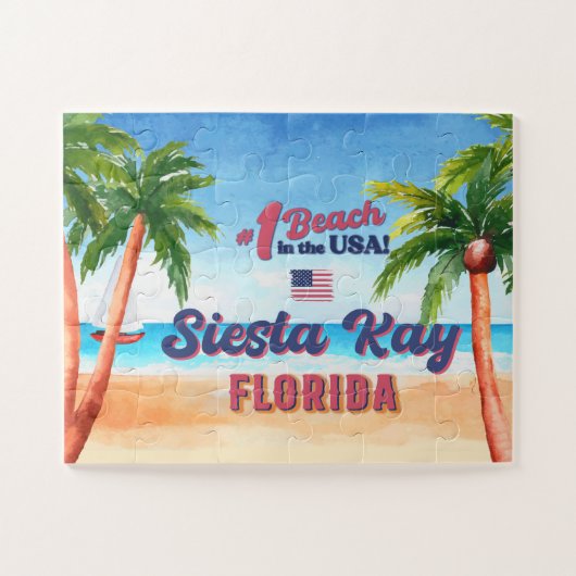 シエスタ鍵フロリダウォーター色お土産FLヴィンテージ ジグソーパズル (横)