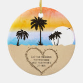 シエスタ鍵フロリダビーチレトロサンセットスーベリー60s セラミックオーナメント (裏面)