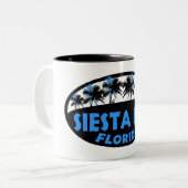 シエスタ鍵フロリダブルーブラックパーム ツートーンマグカップ (正面左)