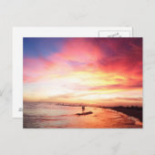 シエスタ鍵フロリダ夏の夜サンセット ポストカード (正面/裏面)