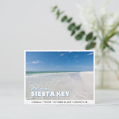 シエスタ鍵結婚ズFlorida日付ポストカードの保存 ポストカード (スタンド正面)