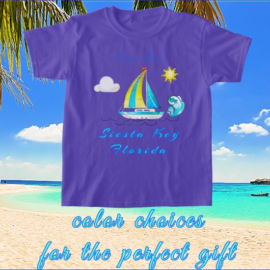 シエスタ鍵、フロリダシルボートサンと名前 Tシャツ