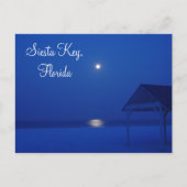 シエスタ鍵,フロリダ – 夜明けに湾を満月 ポストカード (正面)