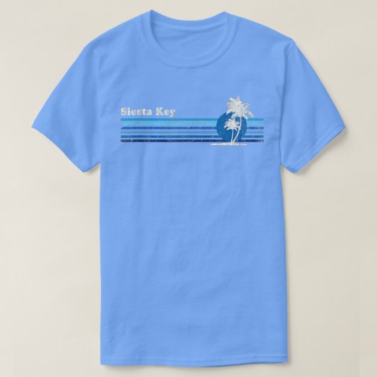 シエスタ鍵FLヴィンテージ80sパームツリーズサンセットティー Tシャツ (デザイン正面)