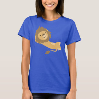 シエスタ!かわいい漫画のライオン女性Tシャツ Tシャツ