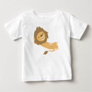 シエスタ!かわいい漫画ライオンベビーTシャツ ベビーTシャツ
