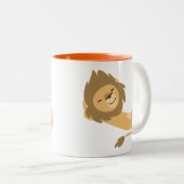 シエスタ!かわいい漫画ライオン ツートーンマグカップ (正面右)