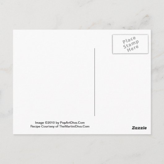シエスタ テキーラ マーティニのレシピ ポストカード (裏面)
