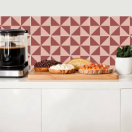 シエナおよびピンククォーツ幾何学三角形 タイル