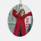 シエナのためのカスタムな休日のオーナメント2015 4 セラミックオーナメント (右)