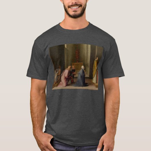 シエナのカタリナの神秘的な聖体拝領 Tシャツ (正面)