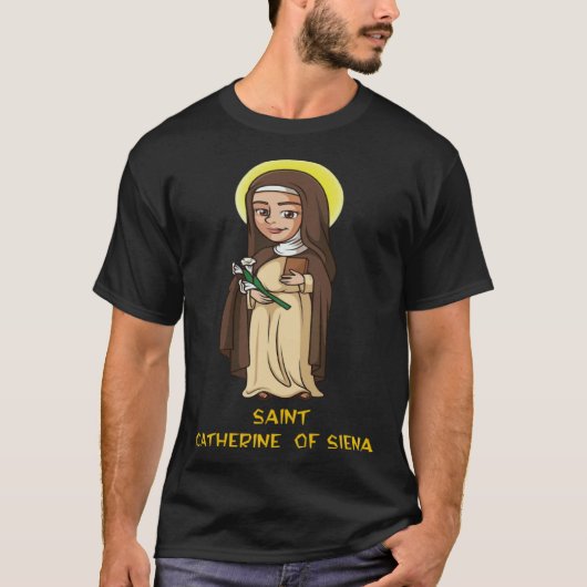 シエナのカトリック純潔聖カタリナ女子・ティーンズ Tシャツ (正面)