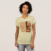 シエナのカトリーヌ大聖女 勇気を出して カトリック Tシャツ (正面フル)