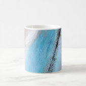 シエナのターコイズの抽象芸術のマグ コーヒーマグカップ (中央)