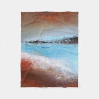 シエナのターコイズの抽象芸術の小さいフリースブランケット フリースブランケット