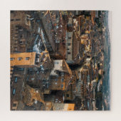 シエナの夕日：赤い屋根のパノラマ ジグソーパズル (横)