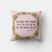 シエナの引用文のバラの聖者キャサリン クッション (正面)