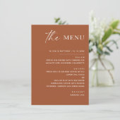 シエナの秋の結婚式|あたたかなテラコッタブラウンの砂漠 メニュー (スタンド正面)
