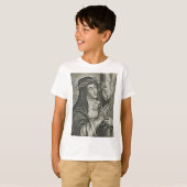 シエナの聖カタリナの磔刑アートノワール信仰 Tシャツ (正面フル)
