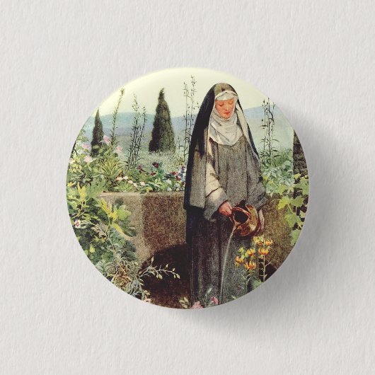 シエナの聖カトリーナ 缶バッジ (正面)