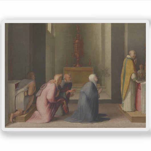 シエナの聖キャサリンの奇跡の聖餐式 シール (正面)