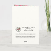 シエナの聖キャサリン宗教的祈りの言葉ピンクローズ カード (裏面)