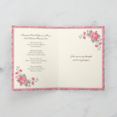 シエナの聖キャサリン宗教的祈りの言葉ピンクローズ カード (内部)