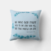 シエナの聖キャサリン引用文フローラ クッション (裏面)