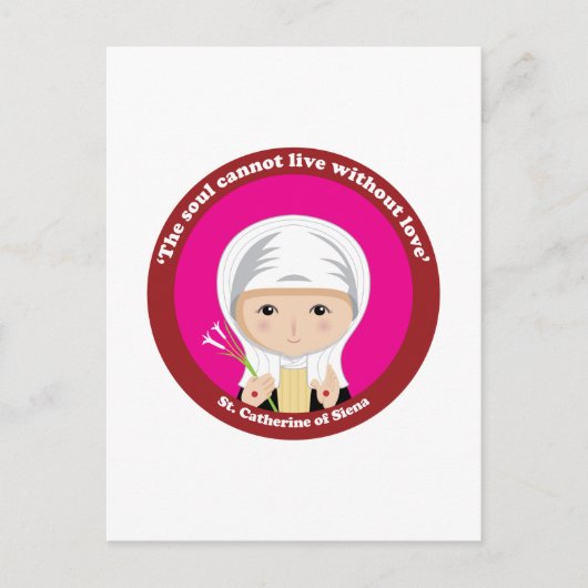 シエナの聖キャサリン ポストカード (正面)