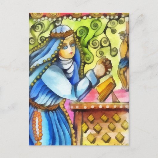 シエナの聖キャサリン ポストカード (正面)