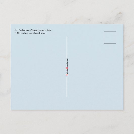 シエナの聖キャサリン(BK 19)ポストカード ポストカード (裏面)
