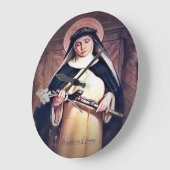 シエナの聖者キャサリン ラージ壁時計 (傾斜)