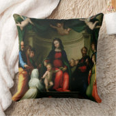 シエナのSt.キャサリンの神秘的な結婚との クッション (ブランケット)