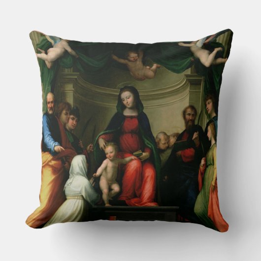 シエナのSt.キャサリンの神秘的な結婚との クッション (正面)